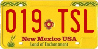 NM license plate 019TSL