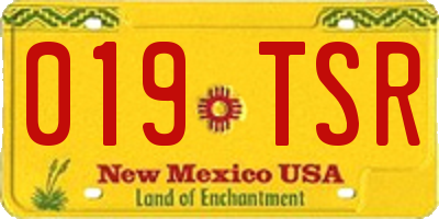 NM license plate 019TSR