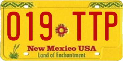 NM license plate 019TTP