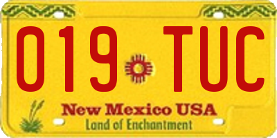 NM license plate 019TUC