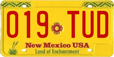 NM license plate 019TUD