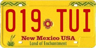 NM license plate 019TUI