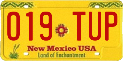 NM license plate 019TUP