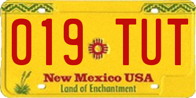 NM license plate 019TUT