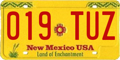 NM license plate 019TUZ