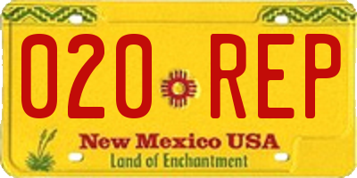 NM license plate 020REP