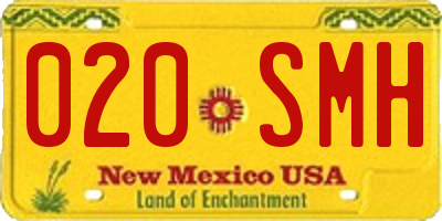 NM license plate 020SMH