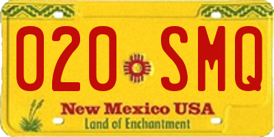 NM license plate 020SMQ