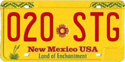 NM license plate 020STG