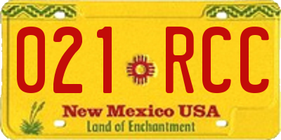 NM license plate 021RCC