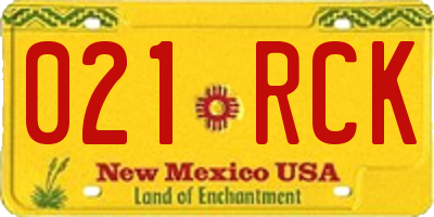 NM license plate 021RCK
