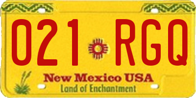 NM license plate 021RGQ