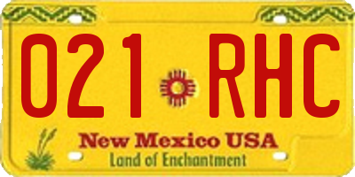 NM license plate 021RHC