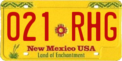 NM license plate 021RHG