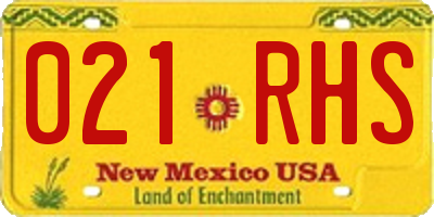 NM license plate 021RHS