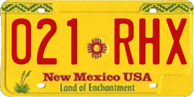 NM license plate 021RHX