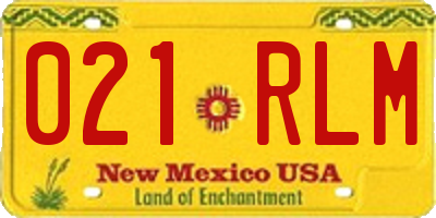 NM license plate 021RLM