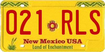NM license plate 021RLS