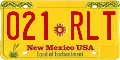 NM license plate 021RLT