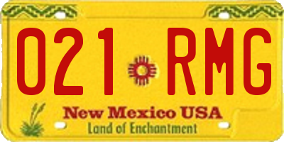 NM license plate 021RMG