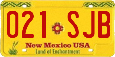 NM license plate 021SJB