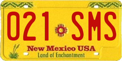 NM license plate 021SMS