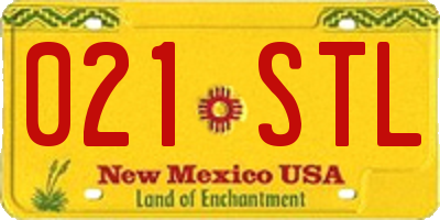 NM license plate 021STL