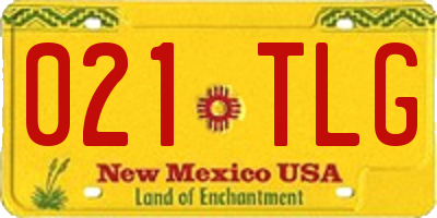 NM license plate 021TLG