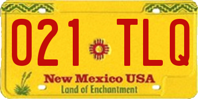 NM license plate 021TLQ