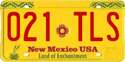 NM license plate 021TLS