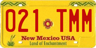 NM license plate 021TMM