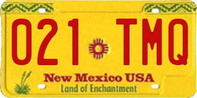 NM license plate 021TMQ