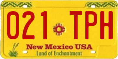NM license plate 021TPH