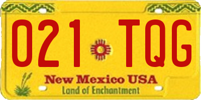 NM license plate 021TQG