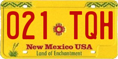 NM license plate 021TQH