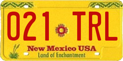 NM license plate 021TRL