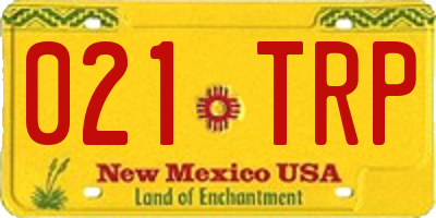 NM license plate 021TRP