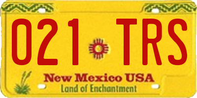 NM license plate 021TRS