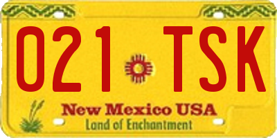 NM license plate 021TSK