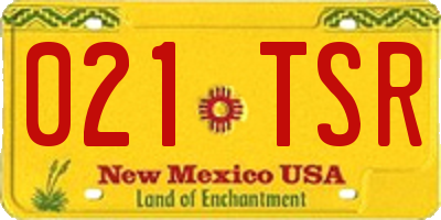 NM license plate 021TSR