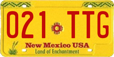 NM license plate 021TTG
