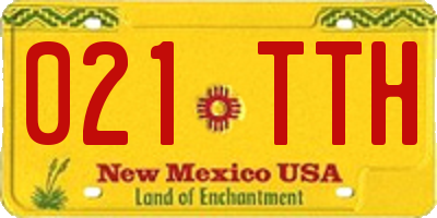 NM license plate 021TTH