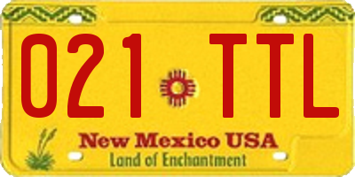 NM license plate 021TTL