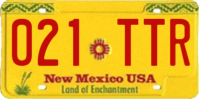 NM license plate 021TTR