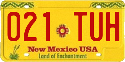 NM license plate 021TUH