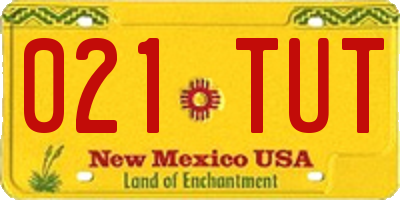 NM license plate 021TUT