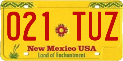 NM license plate 021TUZ