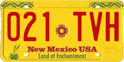 NM license plate 021TVH