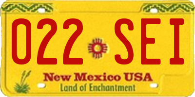 NM license plate 022SEI