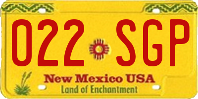 NM license plate 022SGP